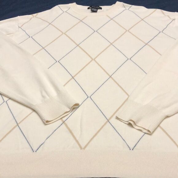 J. Ferrar diamond pattern mens crew neck pullover size XXL - Picture 2 of 7